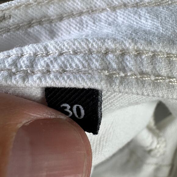 7 For All Mankind Straight Denim White Jeans US Women's 30 - Picture 7 of 10